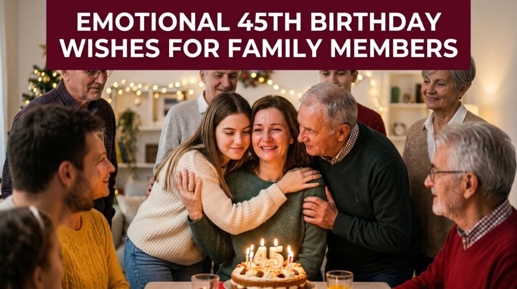 Emotional 45th Birthday Wishes