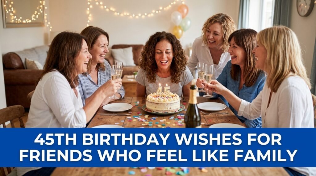 45th Birthday Wishes for Friends 