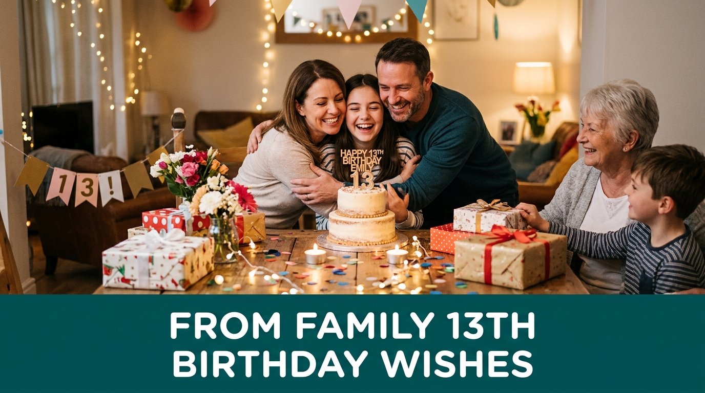 From Family 13th Birthday Wishes