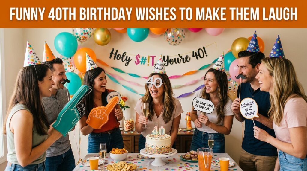 Funny 40th Birthday Wishes to Make Them Laugh