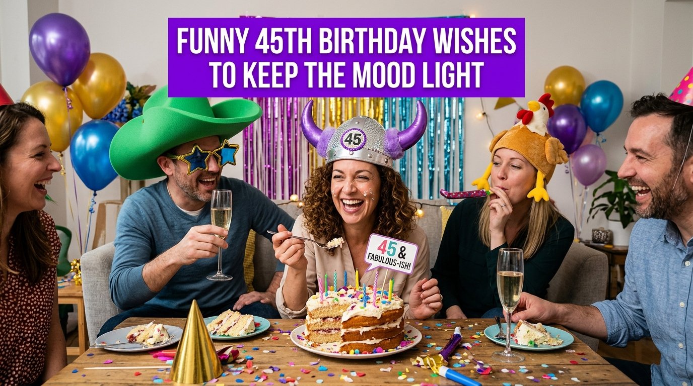 Funny 45th Birthday Wishes