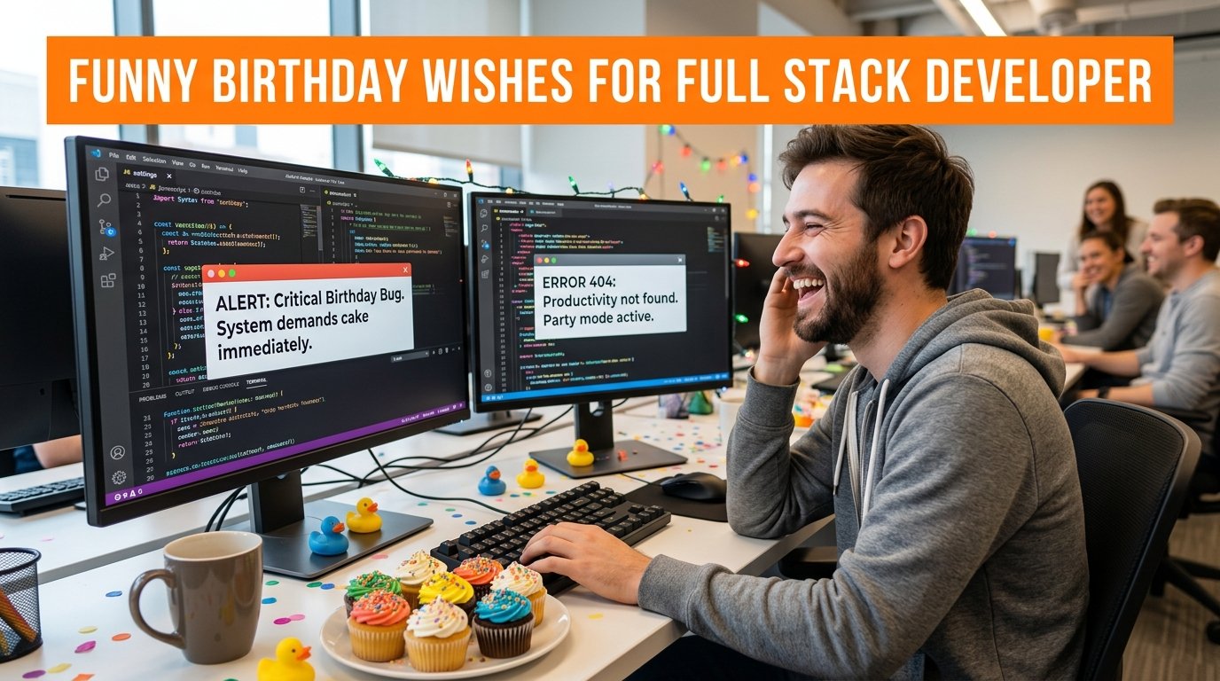 Funny Birthday Wishes for Full Stack Developer