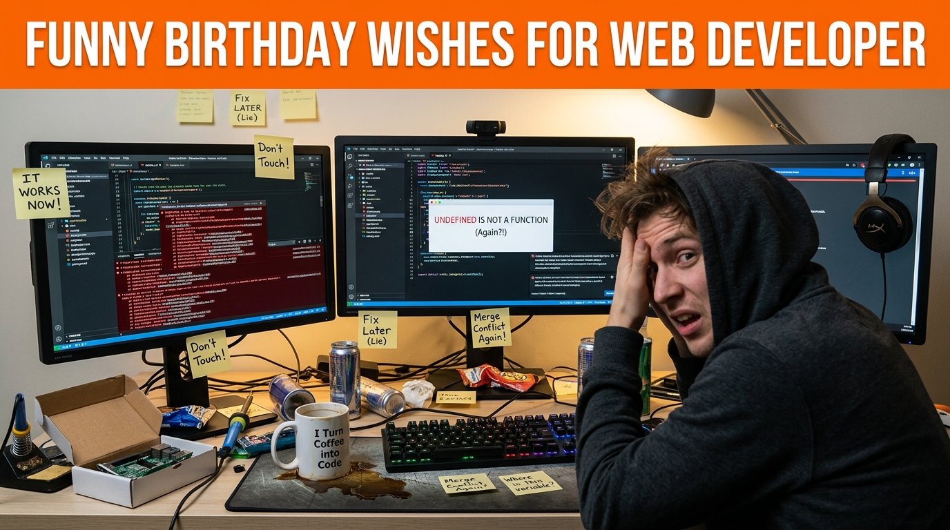Funny Birthday Wishes for Web Developer