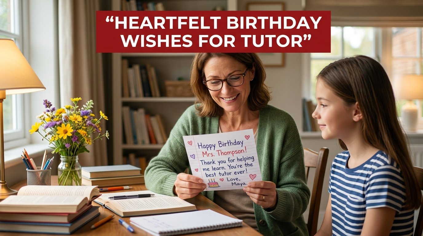 Heartfelt Birthday Wishes for Tutor