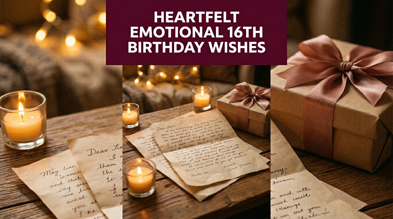 Heartfelt Emotional 16th Birthday Wishes