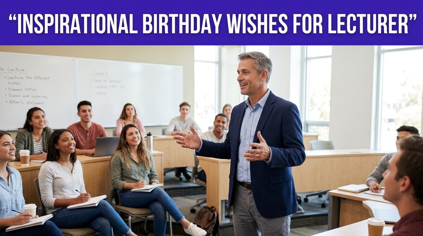 Inspirational Birthday Wishes for Lecturer