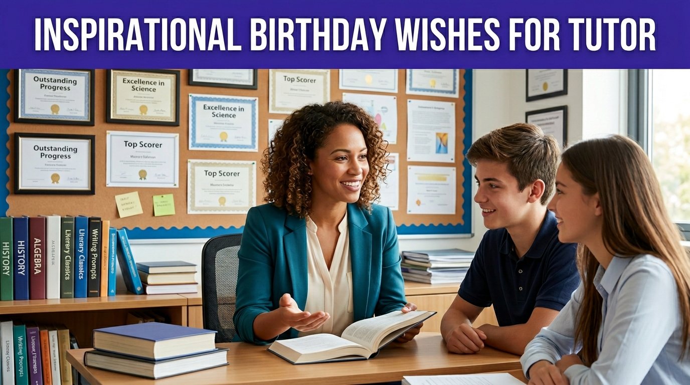 Inspirational Birthday Wishes for Tutor
