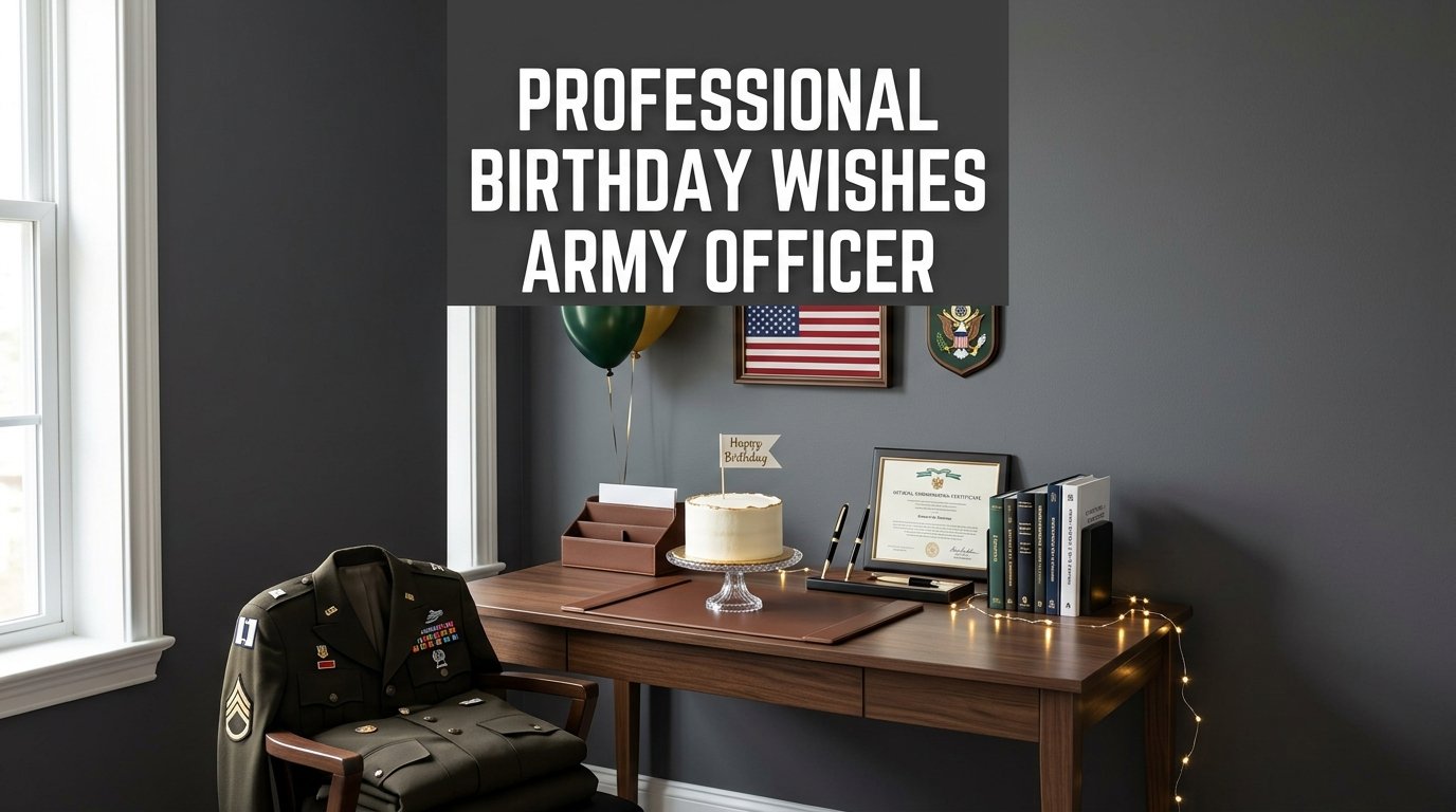 Professional Birthday Wishes for Army Officer
