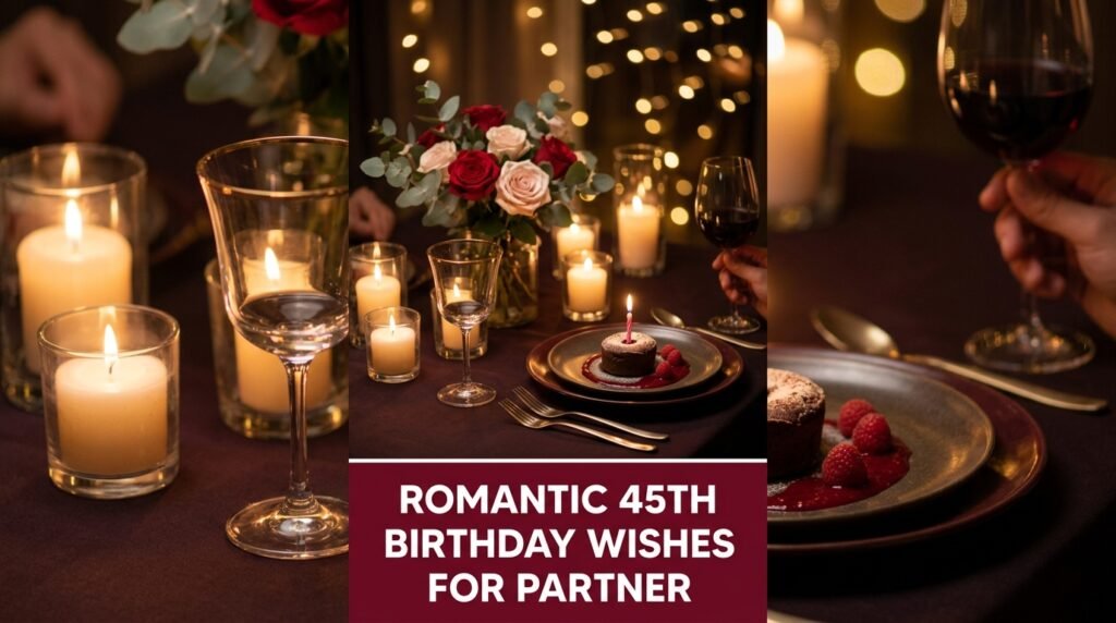 Romantic 45th Birthday Wishes for Partner