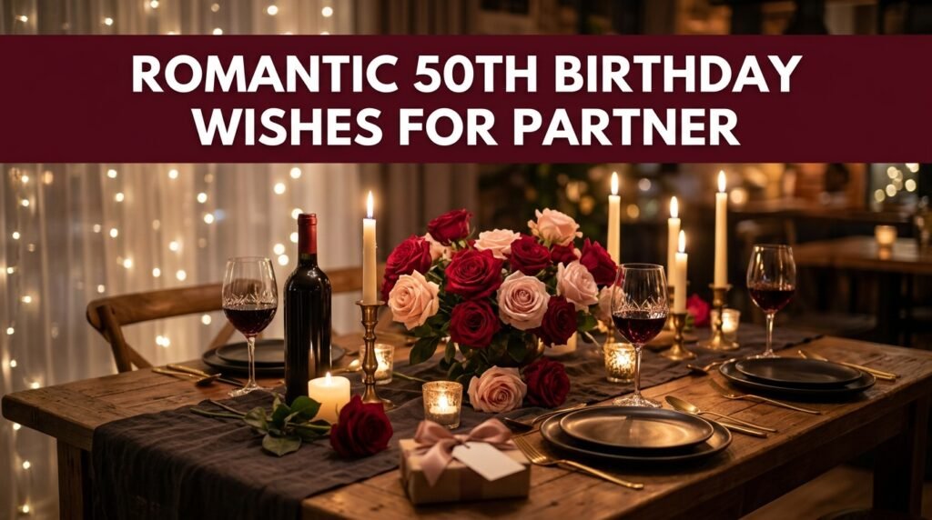 Romantic 50th Birthday Wishes for Partner