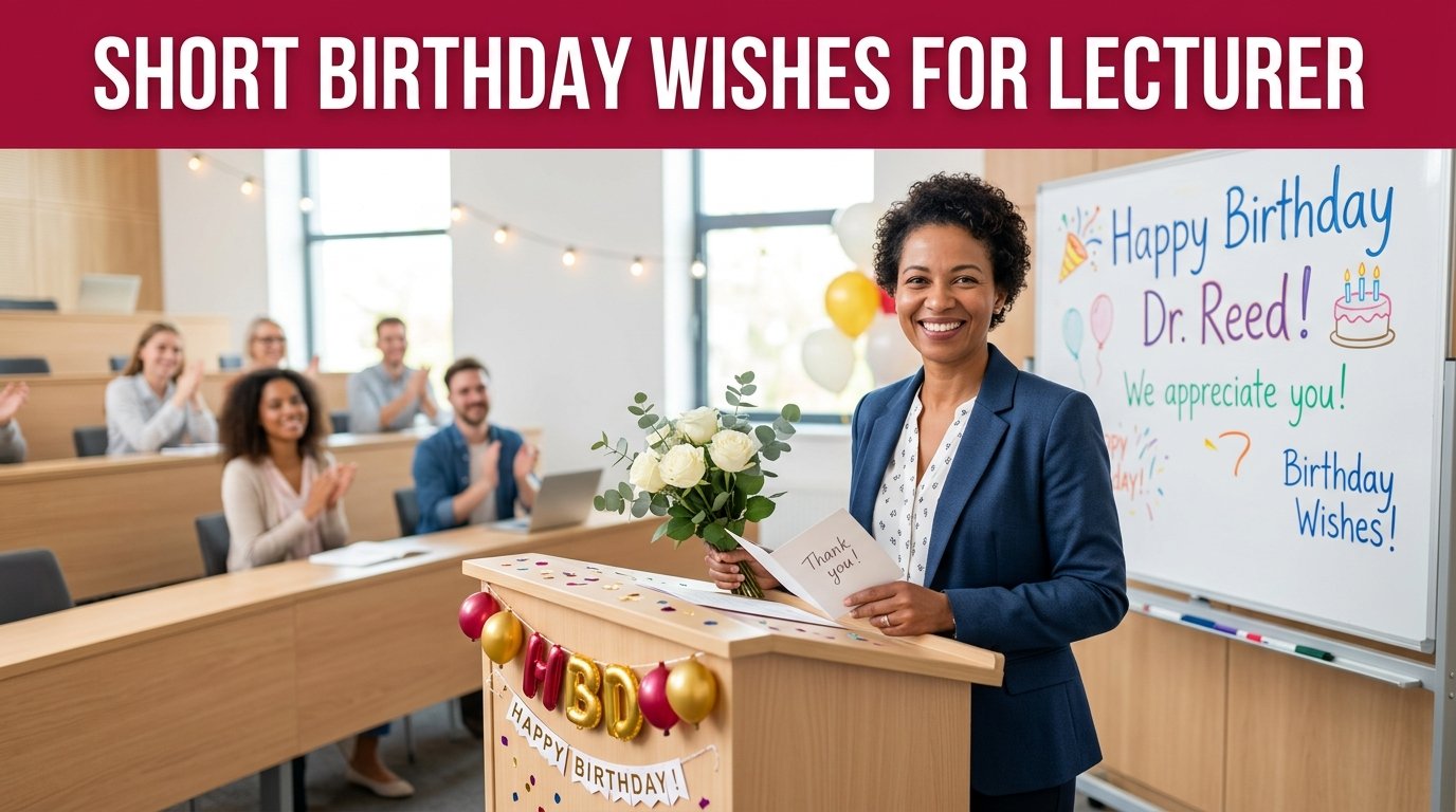 Short Birthday Wishes for Lecturer