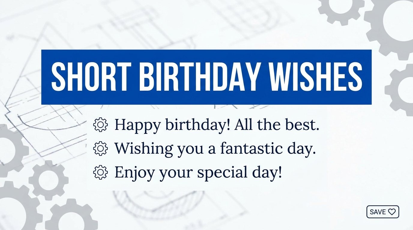 Short Birthday Wishes for Mechanical Engineer