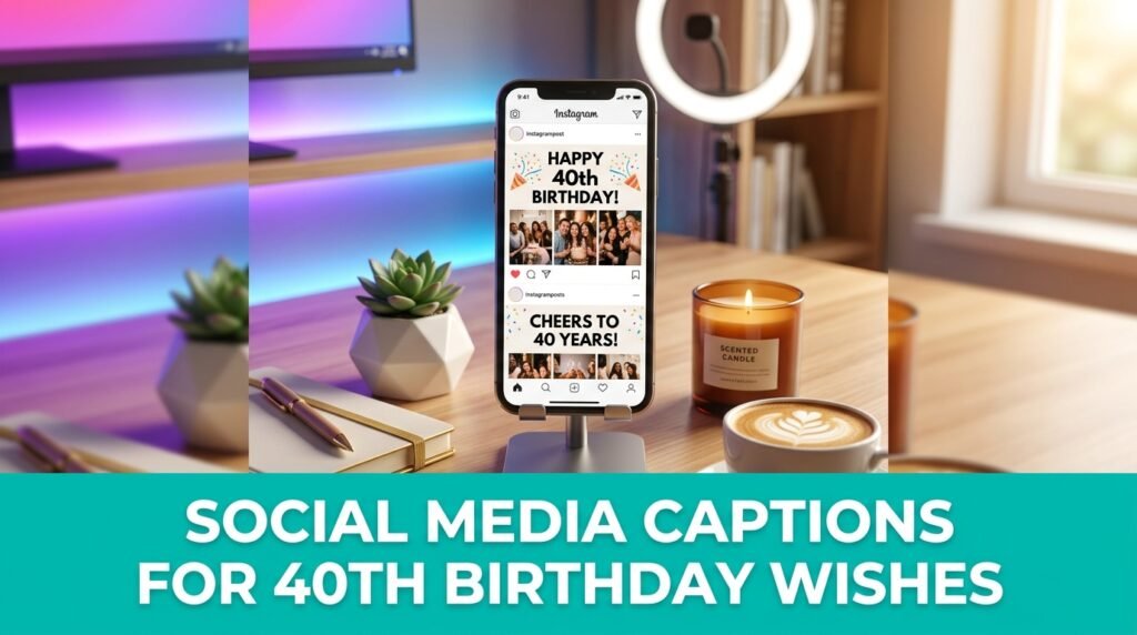 Social Media Captions for 40th Birthday Wishes