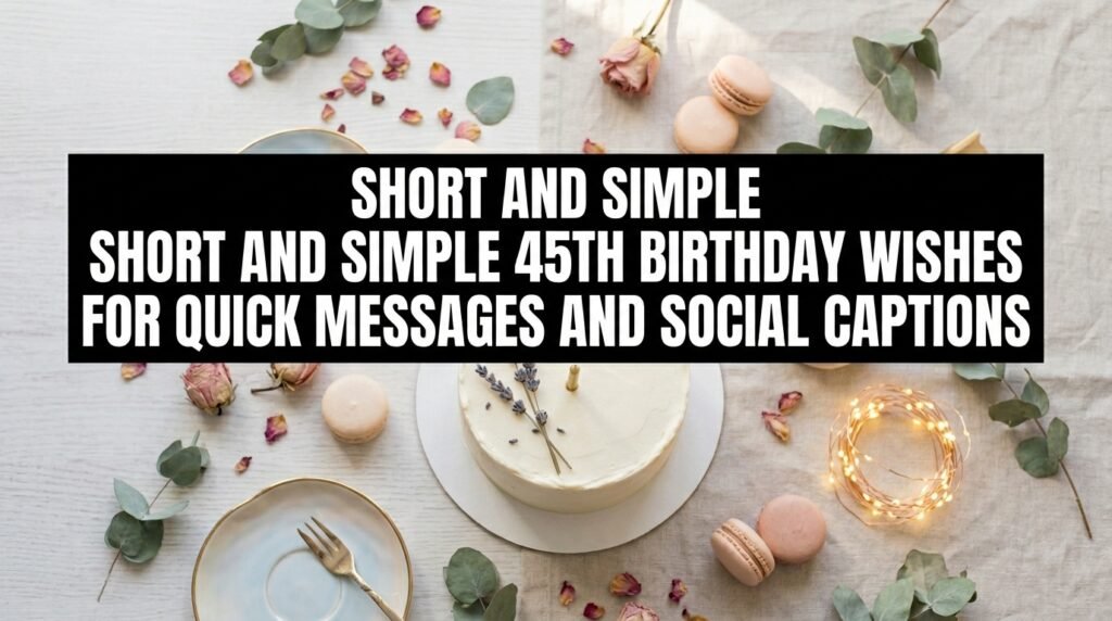 Short and Simple 45th Birthday Wishes 