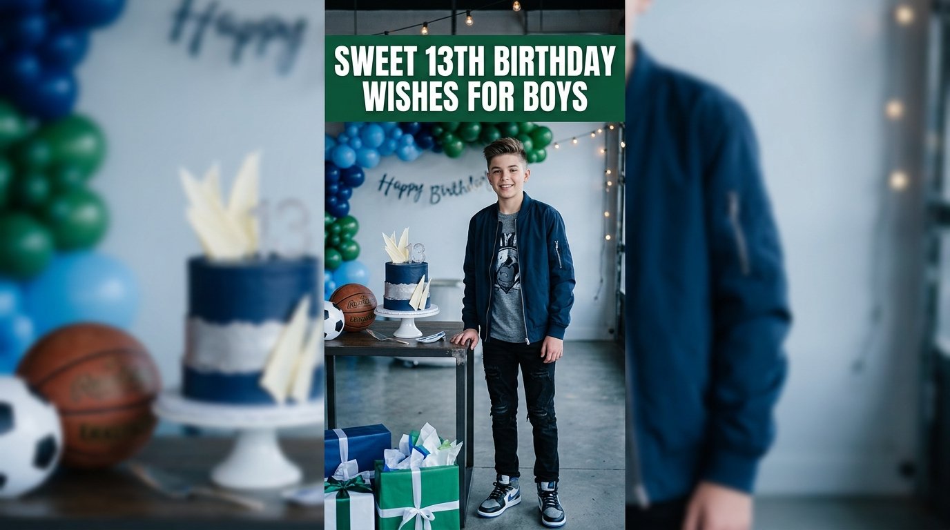 Sweet 13th Birthday Wishes for Boys