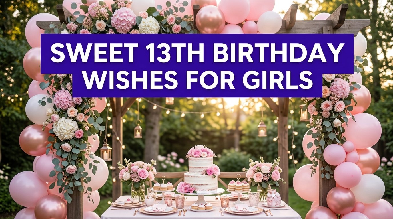 Sweet 13th Birthday Wishes for Girls