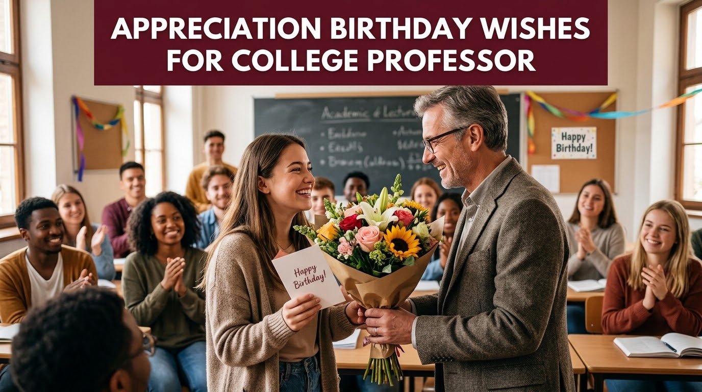 Appreciation Birthday Wishes for College Professor