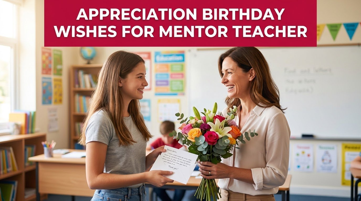 Appreciation Birthday Wishes for Mentor Teacher
