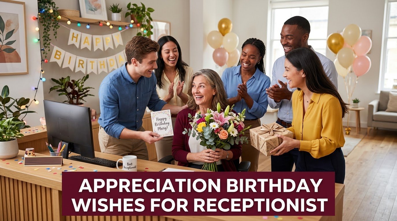 Appreciation Birthday Wishes for Receptionist