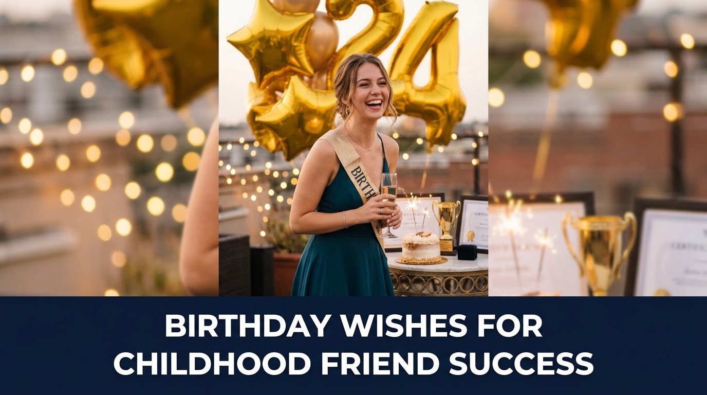Birthday Wishes for Childhood Friend's Success