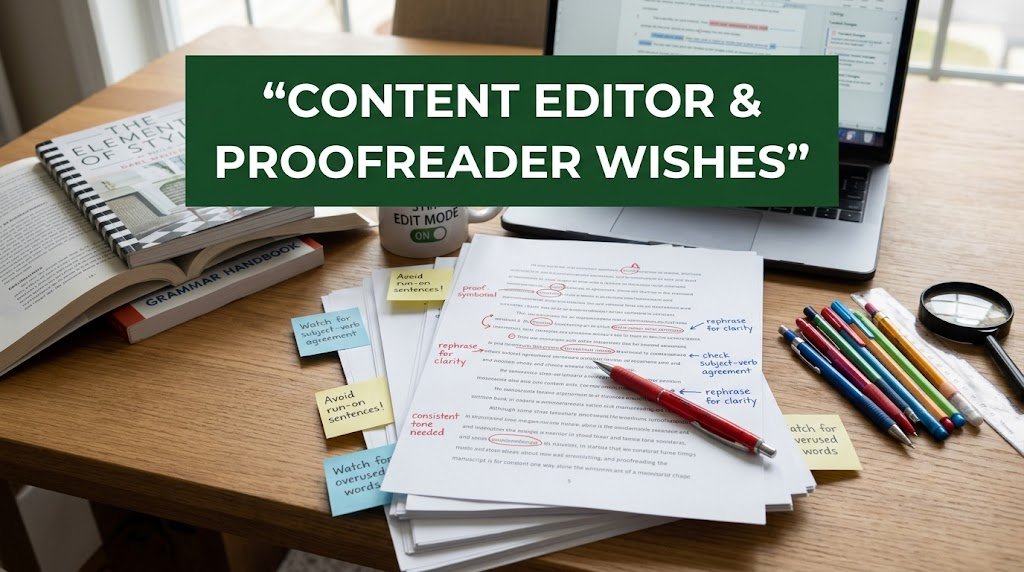 Birthday Wishes for Content Editor and Proofreader