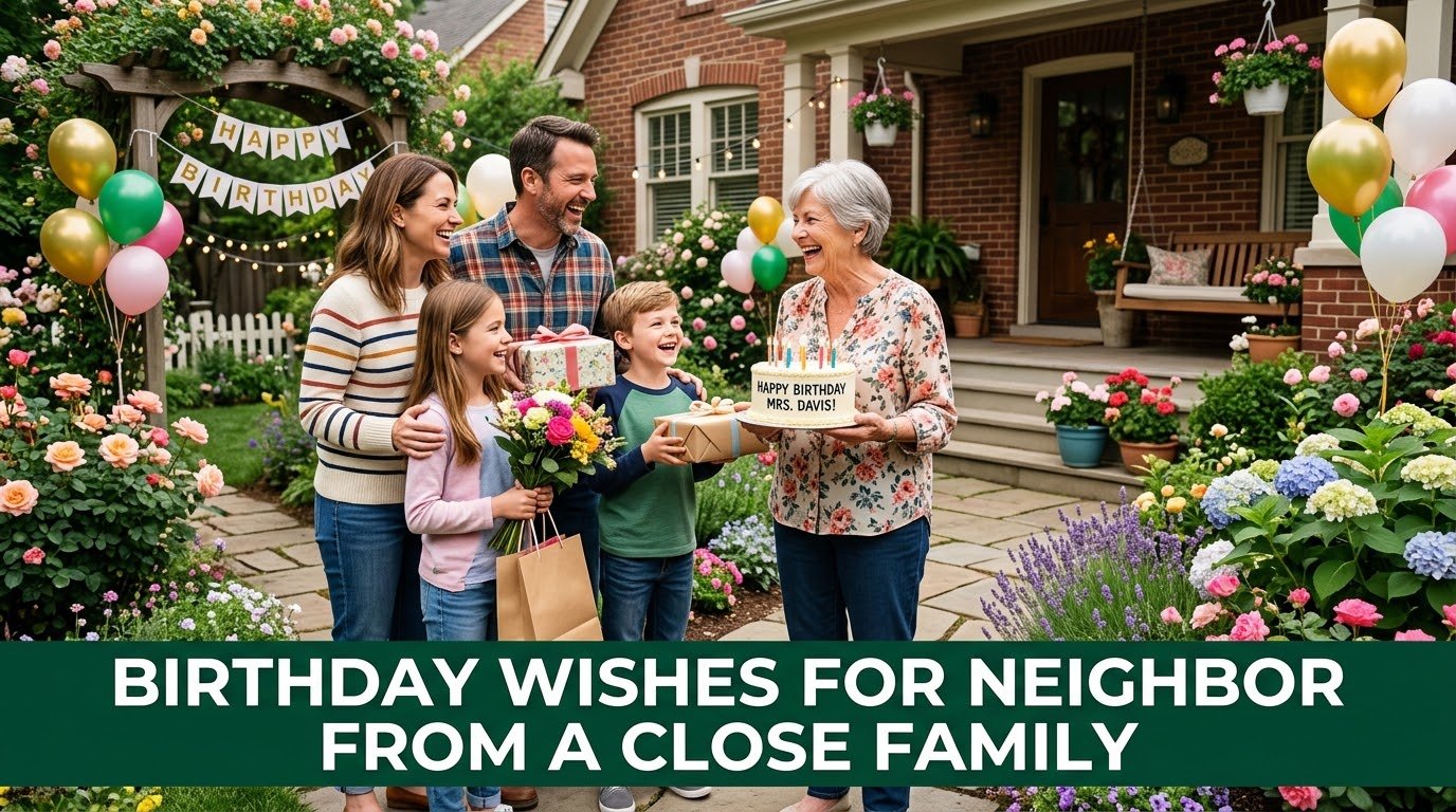 Birthday Wishes for Neighbor from a Close Family