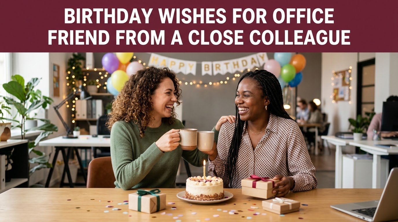 Birthday Wishes for Office Friend from a Close Colleague