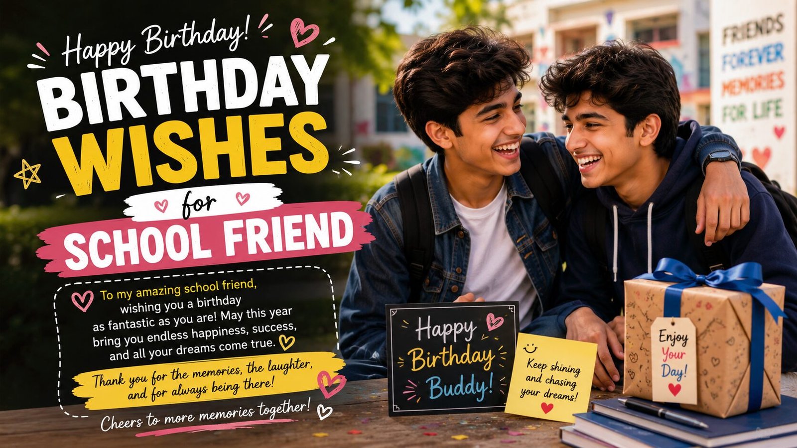 Birthday Wishes for School Friend