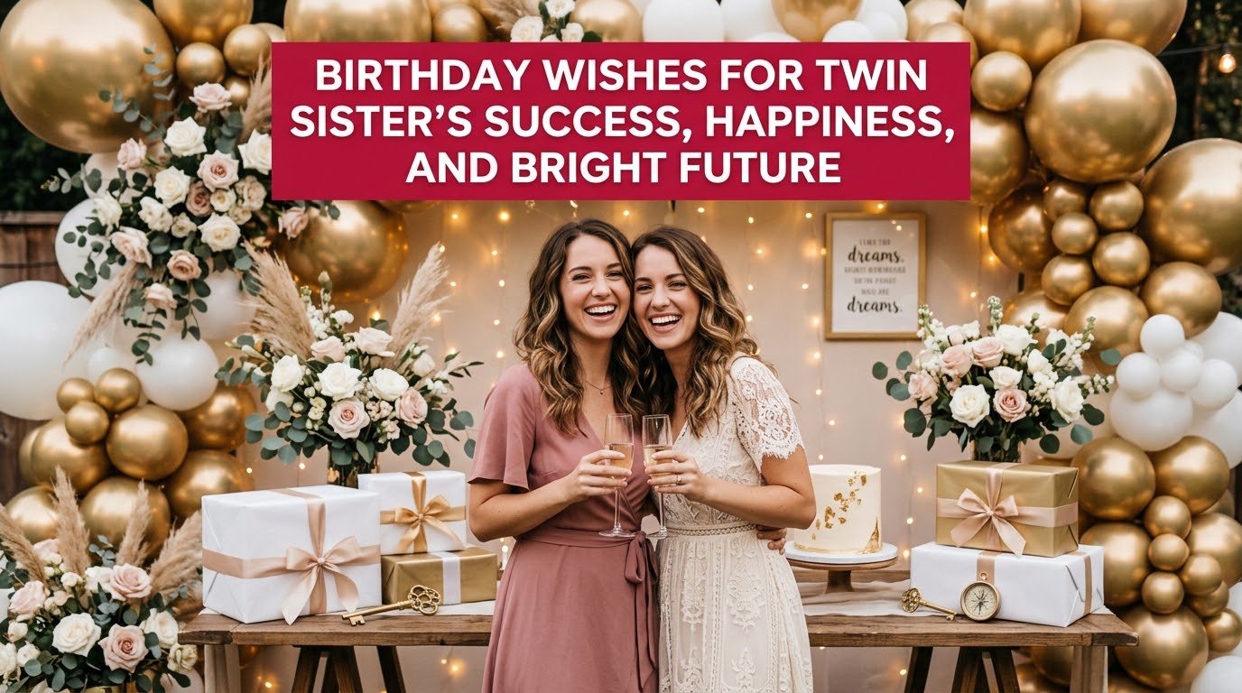 Birthday Wishes for Twin Sister's Success