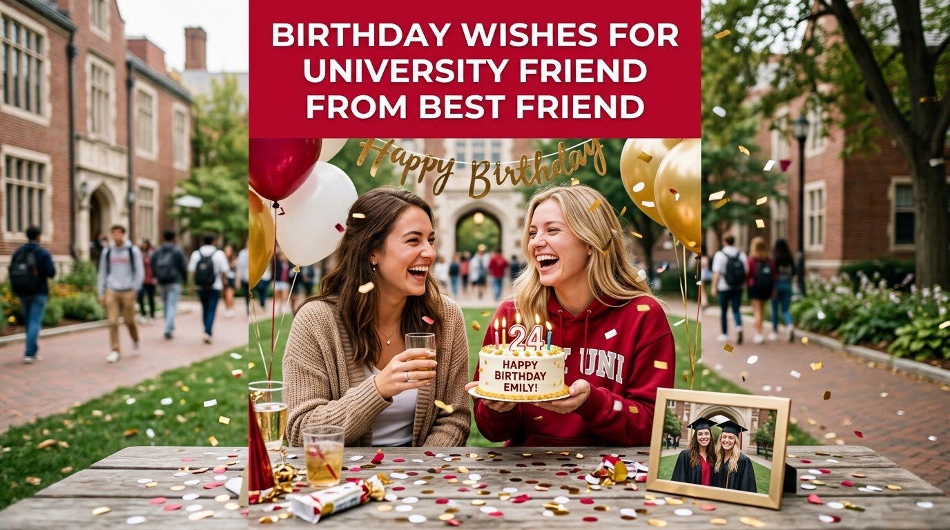 Birthday Wishes for University Friend from Best Friend