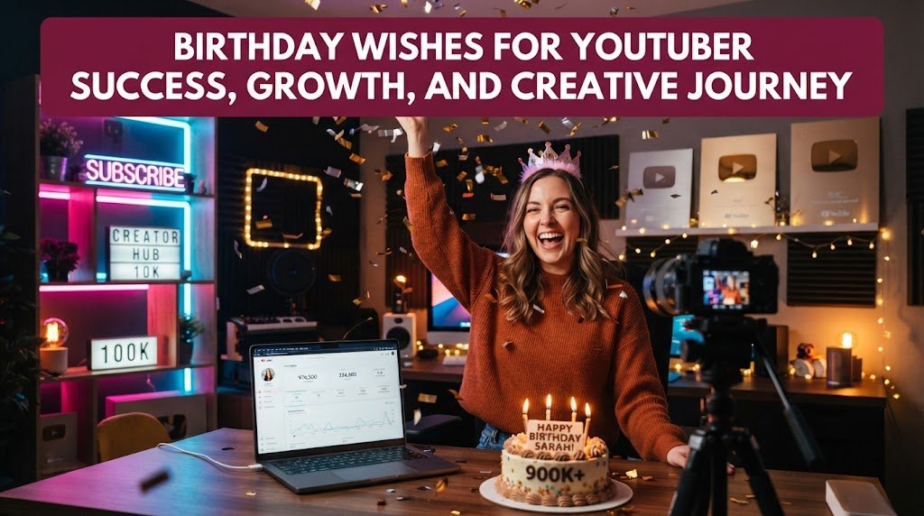 Birthday Wishes for YouTuber Success, Growth, and Creative Journey