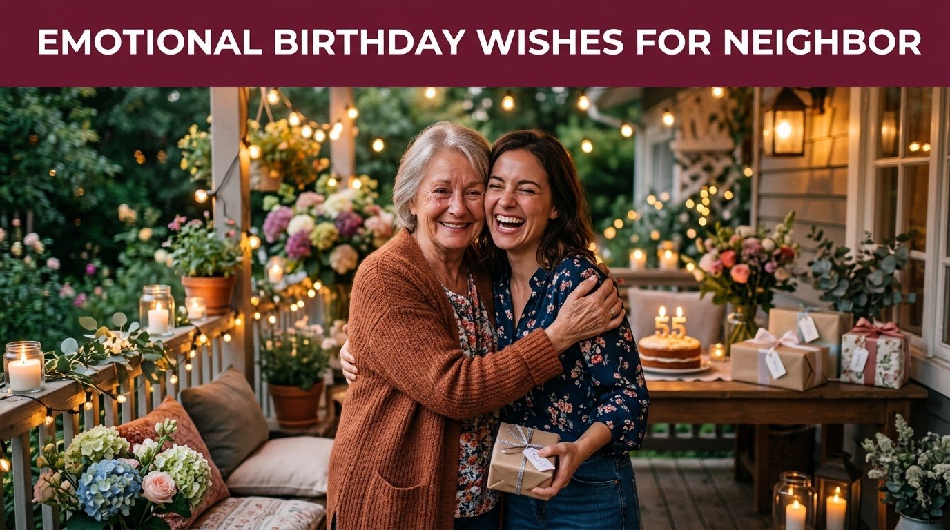 Emotional Birthday Wishes for Neighbor