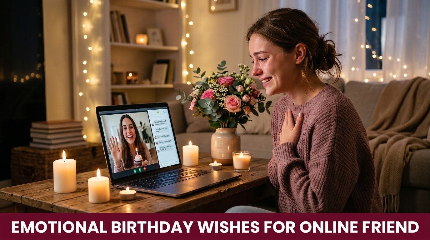 Emotional Birthday Wishes for Online Friend