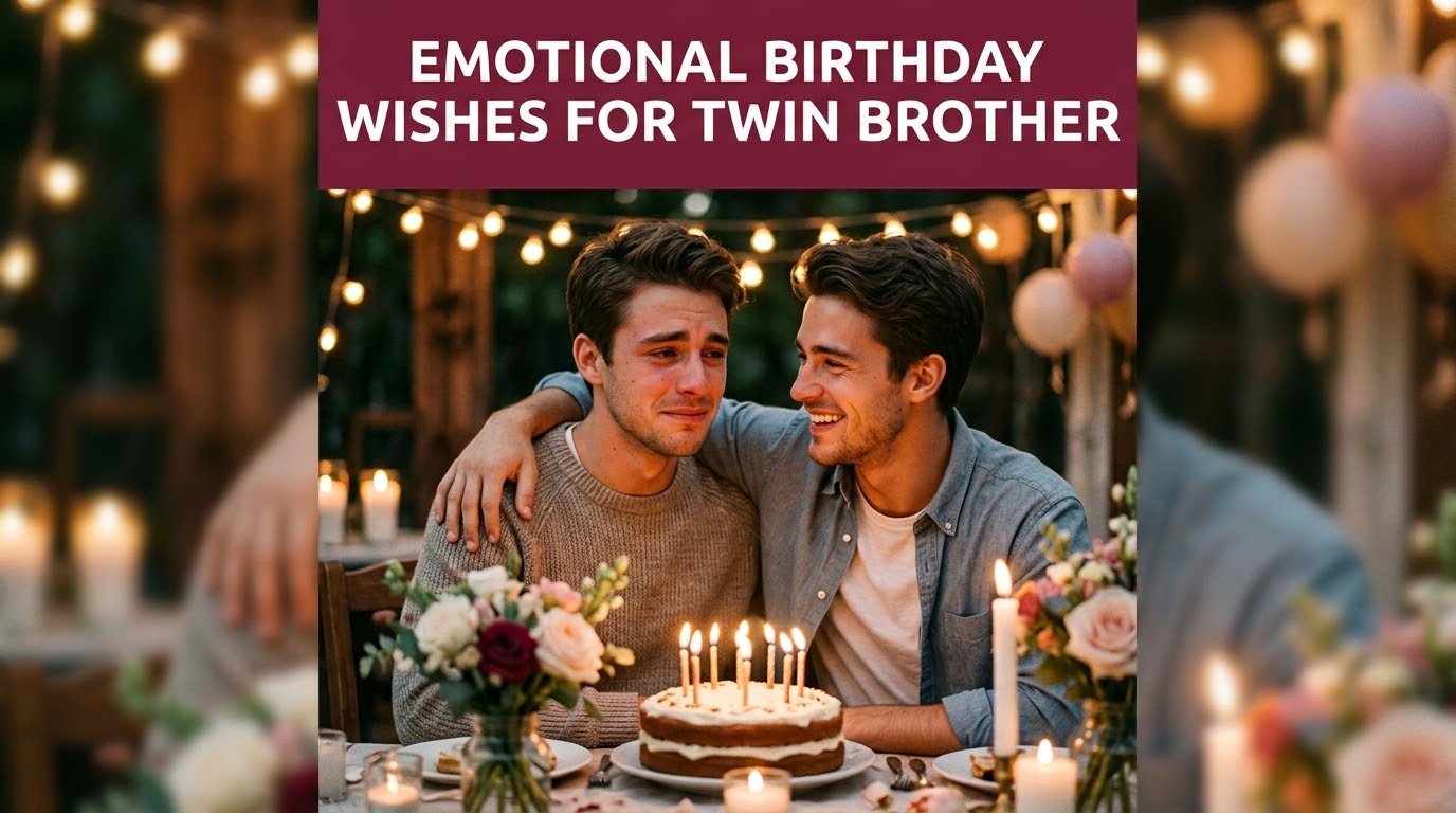 Emotional Birthday Wishes for Twin Brother