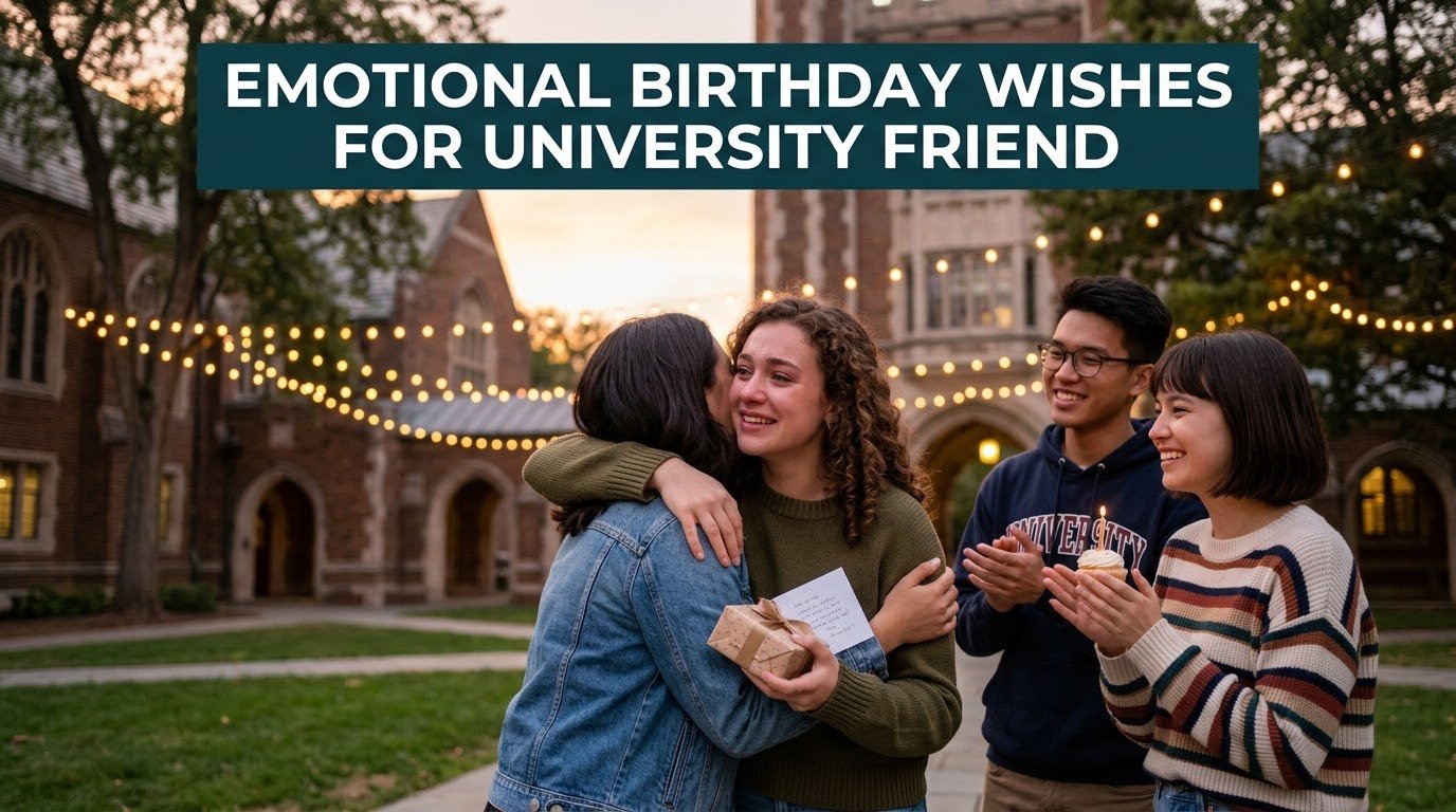 Emotional Birthday Wishes for University Friend