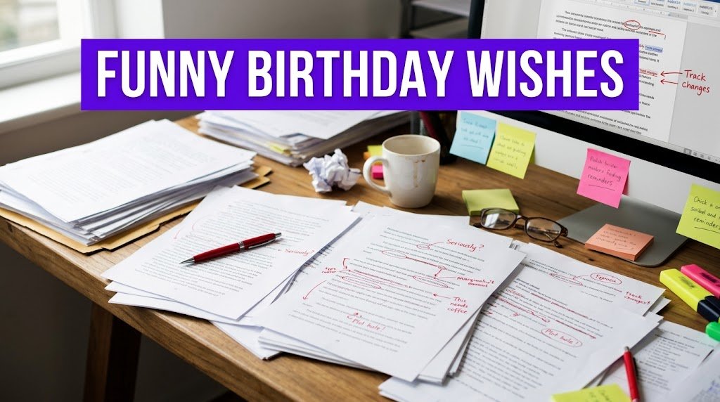 Funny Birthday Wishes for Editor