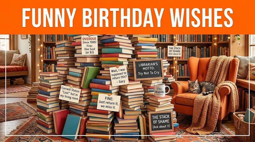 Funny Birthday Wishes for Librarian