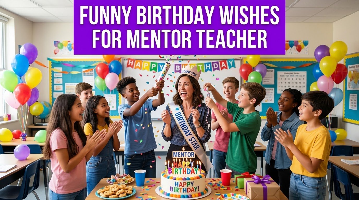 Funny Birthday Wishes for Mentor Teacher