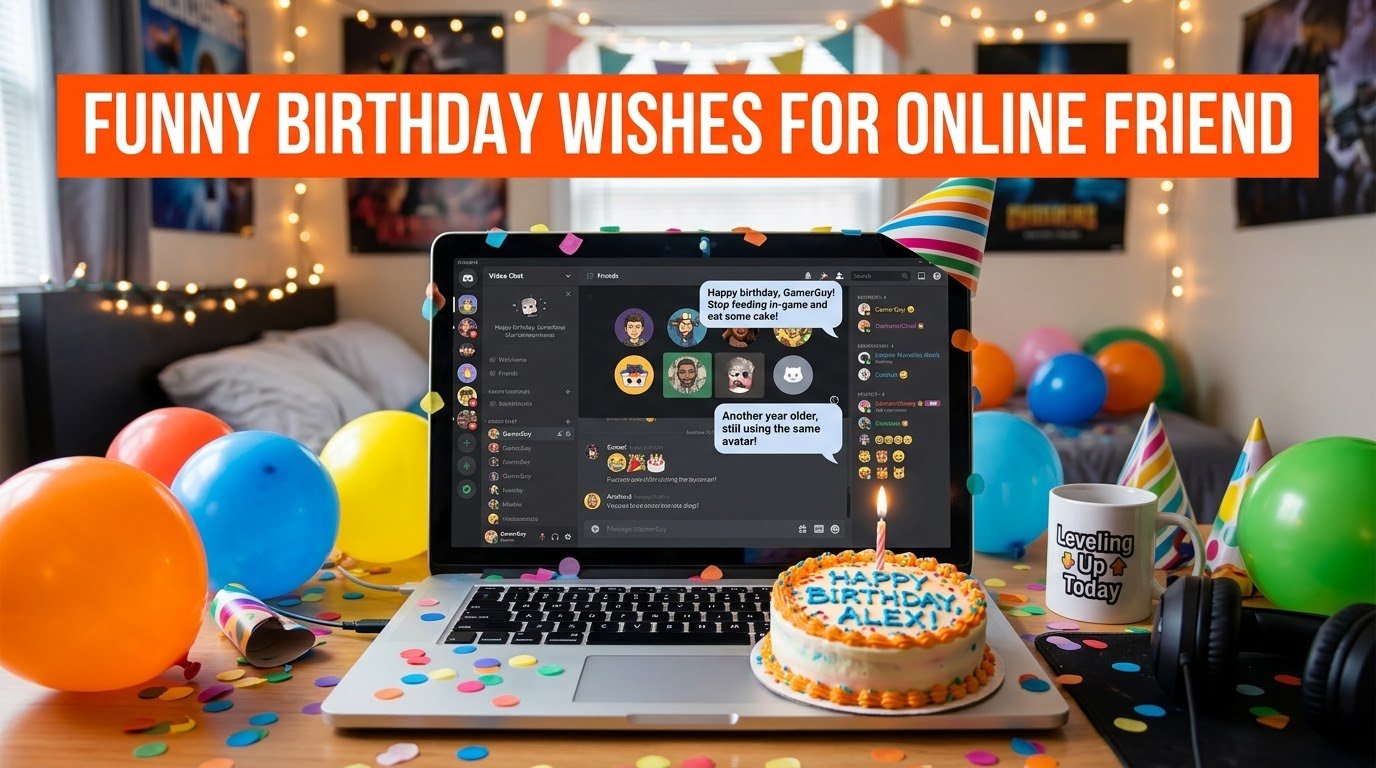 Funny Birthday Wishes for Online Friend