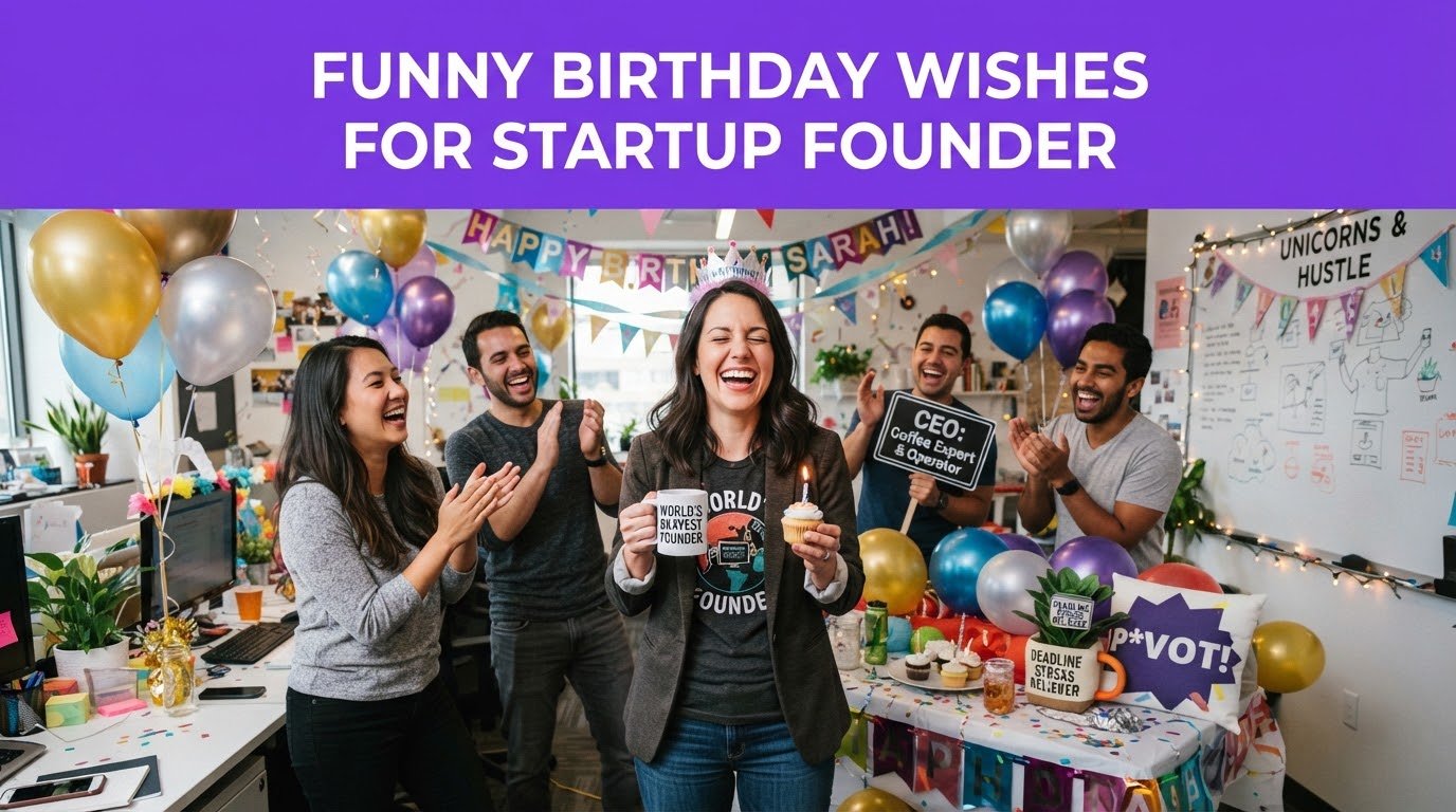 Funny Birthday Wishes for Startup Founder