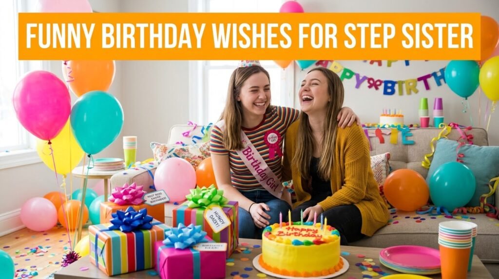 Funny Birthday Wishes for Step Sister