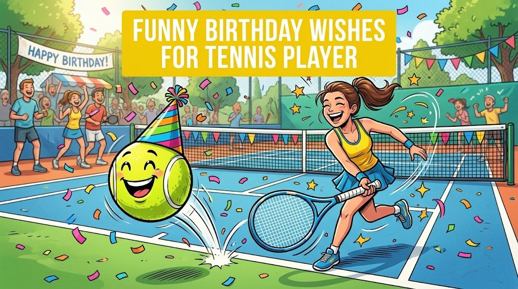 Funny Birthday Wishes for Tennis Player