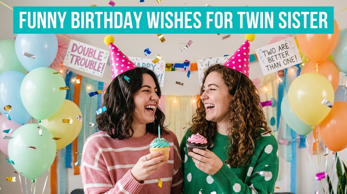 Funny Birthday Wishes for Twin Sister