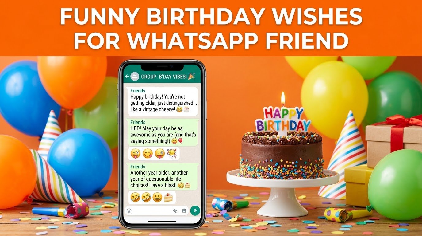 Funny Birthday Wishes for WhatsApp Friend