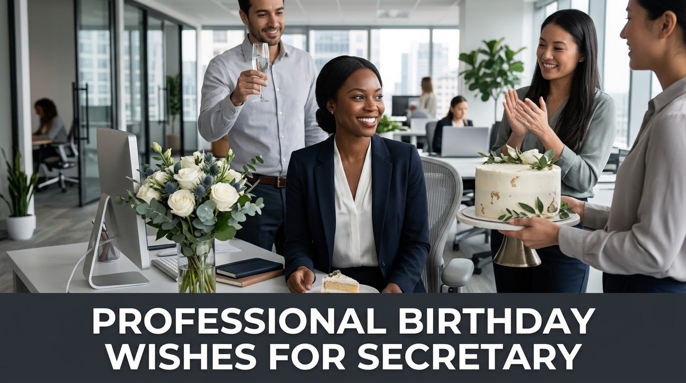 Professional Birthday Wishes for Secretary