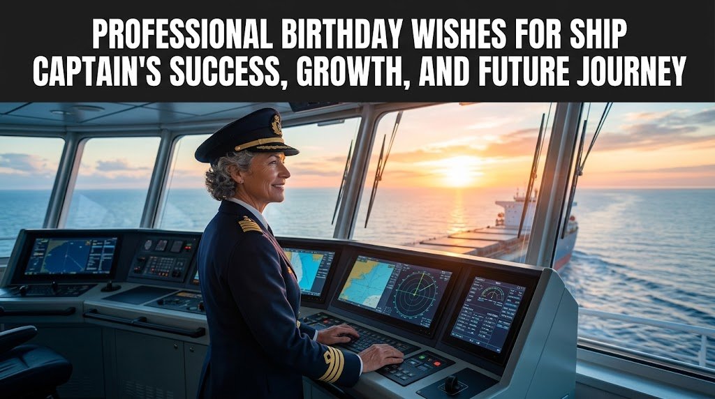Professional Birthday Wishes for Ship Captain's Success, Growth, and Future Journey