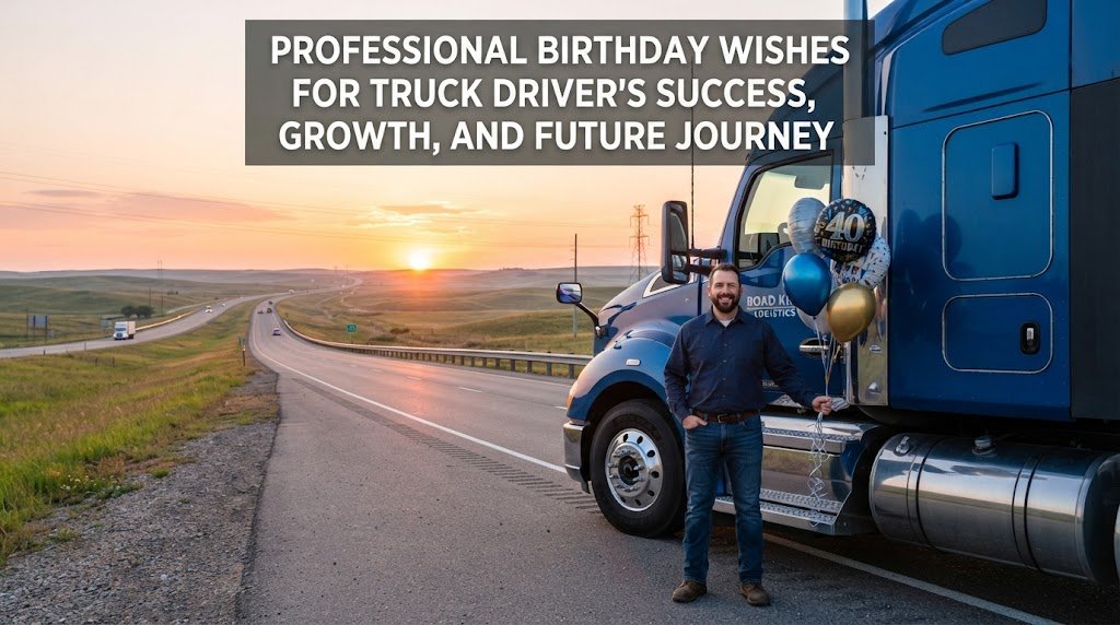 Professional Birthday Wishes for Truck Driver's Success, Growth, and Future Journey
