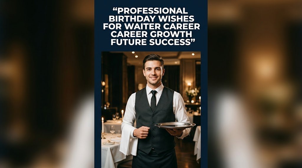 Professional Birthday Wishes for Waiter Career Growth Future Success