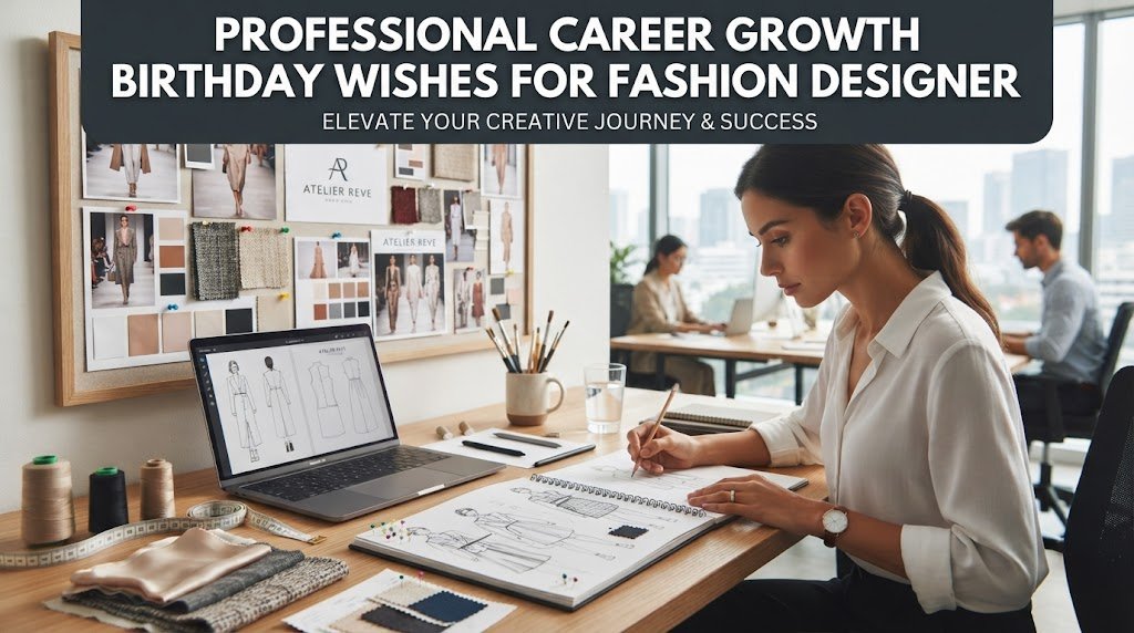 Professional Career Growth Birthday Wishes for Fashion Designer