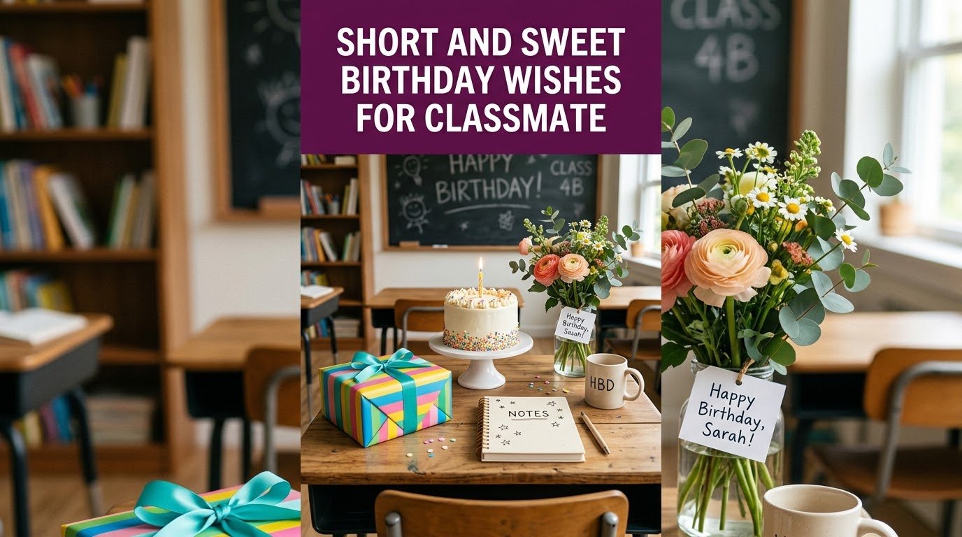 Short and Sweet Birthday Wishes for Classmate